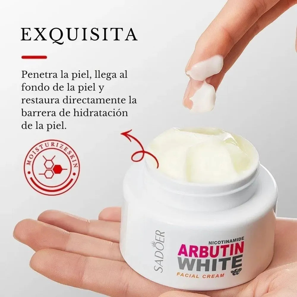 Aclara, Hidrata e Ilumina tu Rostro: Crema Facial Arbutin White: Sadoer