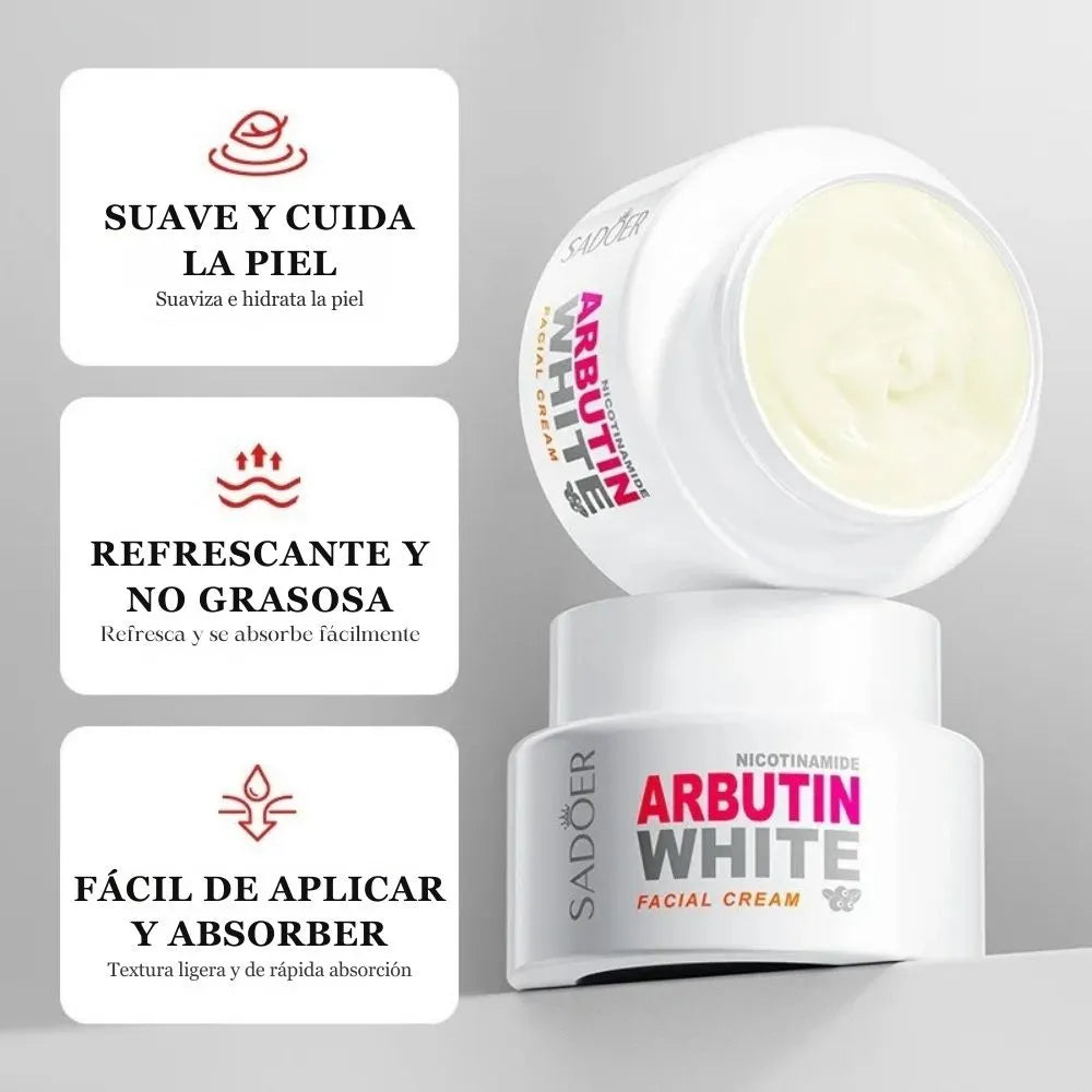 Aclara, Hidrata e Ilumina tu Rostro: Crema Facial Arbutin White: Sadoer