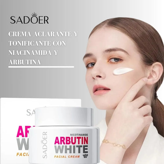 Aclara, Hidrata e Ilumina tu Rostro: Crema Facial Arbutin White: Sadoer