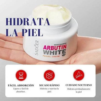 Aclara, Hidrata e Ilumina tu Rostro: Crema Facial Arbutin White: Sadoer