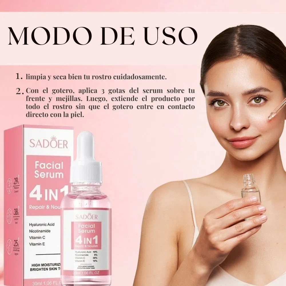 SERUM RADIANTE 4 EN 1 - SADOER: REPARA Y NUTRE