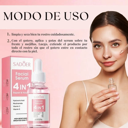 SERUM RADIANTE 4 EN 1 - SADOER: REPARA Y NUTRE